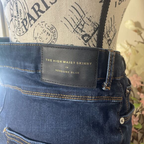 Zara Women's Blue High Waisted Medium Wash Stretch Skinny Denim Jeans Size 10 - Picture 7 of 8